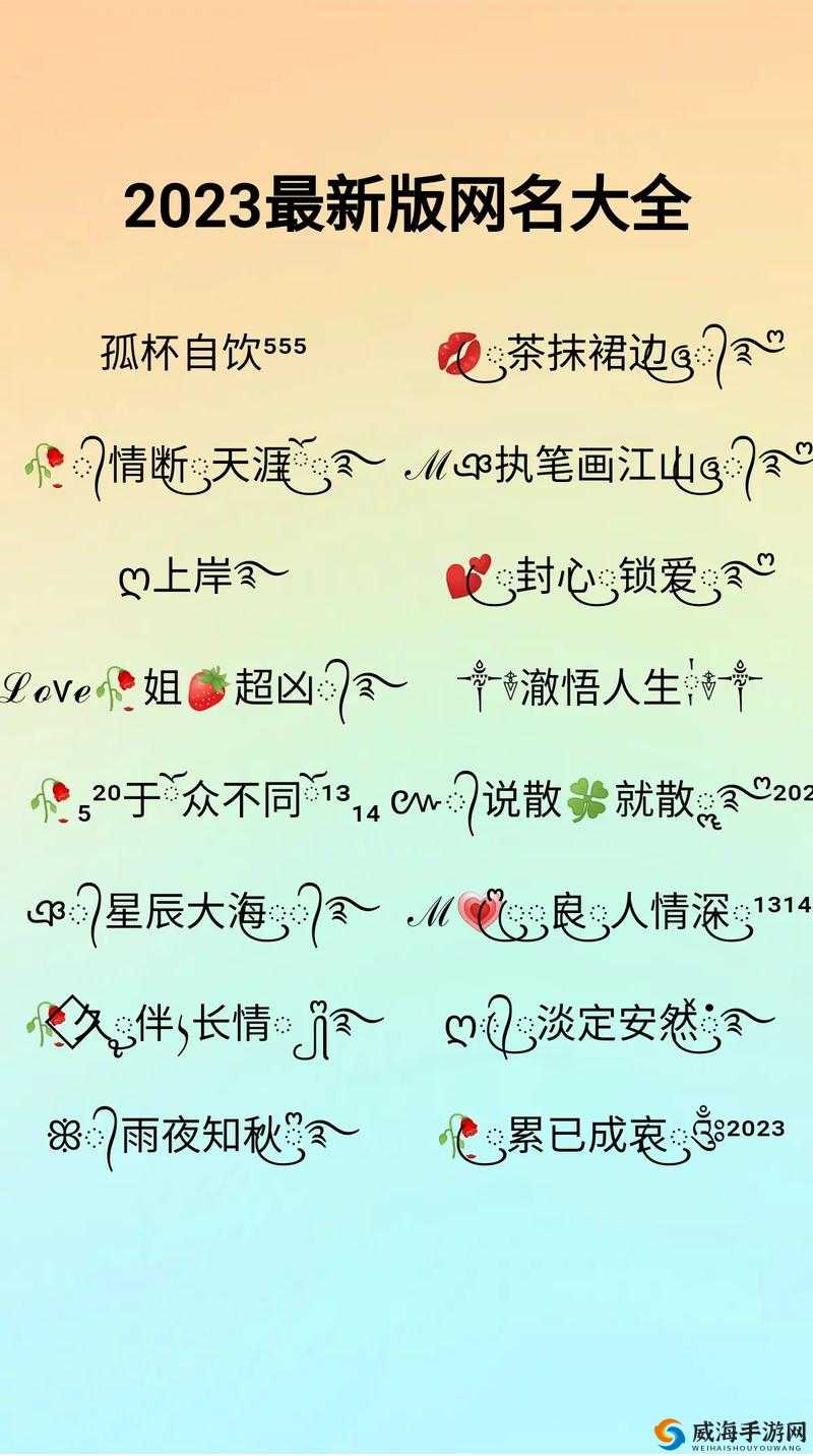 69 堂最新网名 2023：打造独特网络 ID