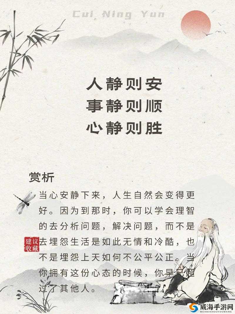 心如止水之静谧画卷 静享内心的平和与安宁