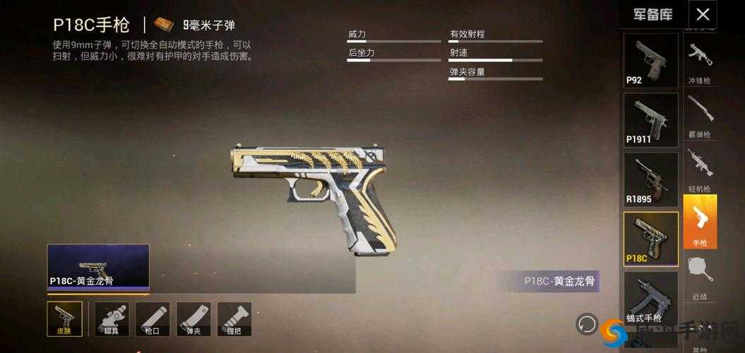 展现和平精英 P18C 独特魅力图鉴全览