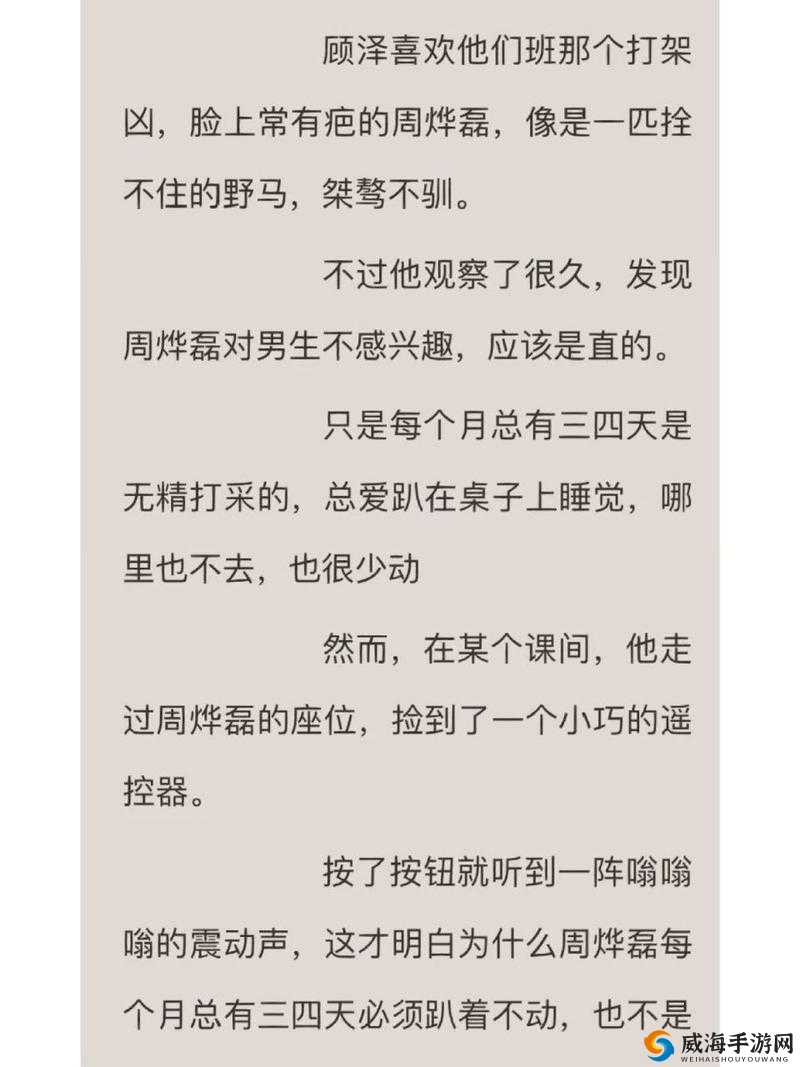 捡到校霸的遥控器：捡到遥控器后，我竟与校霸……