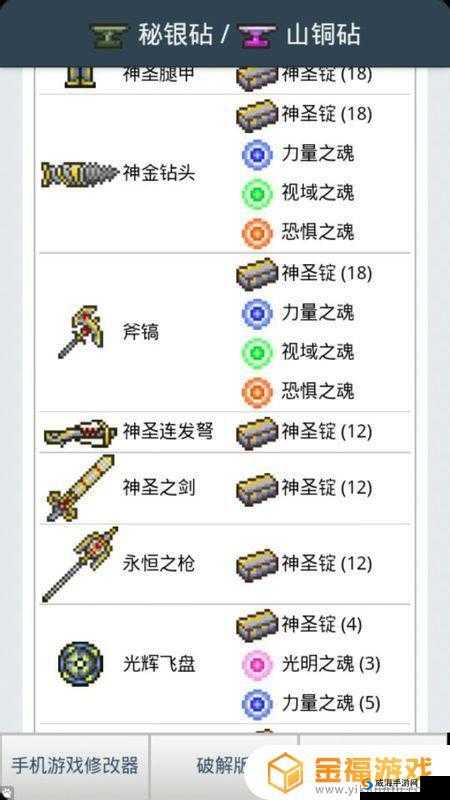 泰拉瑞亚神金钻头制作攻略：神金钻头合成方法与步骤详解