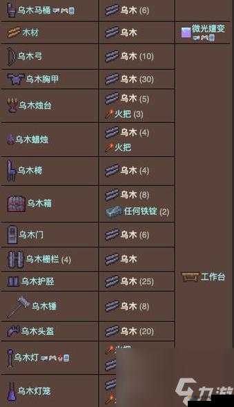 泰拉瑞亚木头的独特特点与多样实用作用