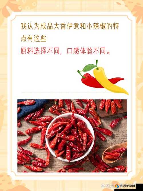 成品大香伊煮和小辣椒的用途:调味、烹饪