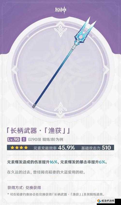 原神渔获是否是限定武器？