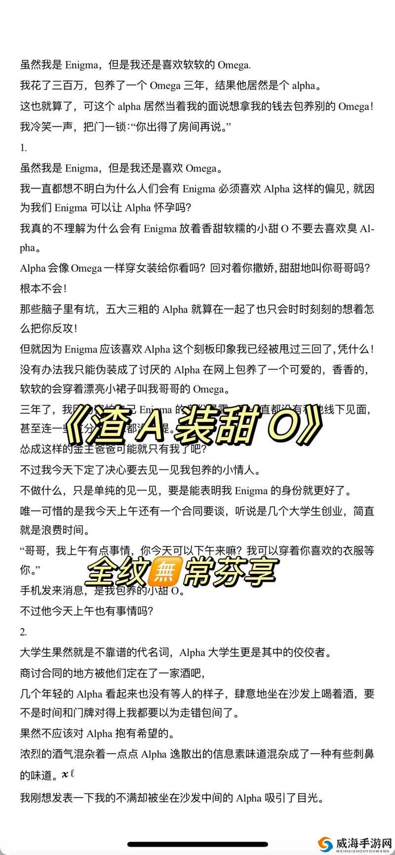 3 个 Enigma 标记 omega 的小说：神秘的冒险之旅