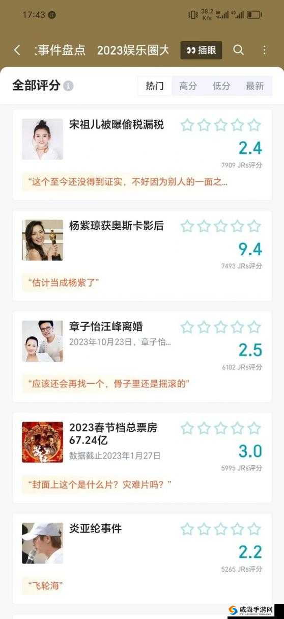 最近娱乐圈大事件盘点