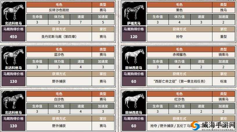 荒野大镖客2阿帕卢萨马全面解析：属性特点与获取位置指南
