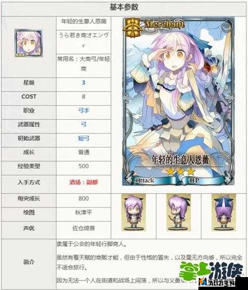 锁链战记国服，年轻生意人恩薇属性全揭秘