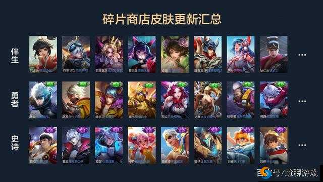 王者荣耀碎片商店史诗下架替换与限定皮肤下周上线