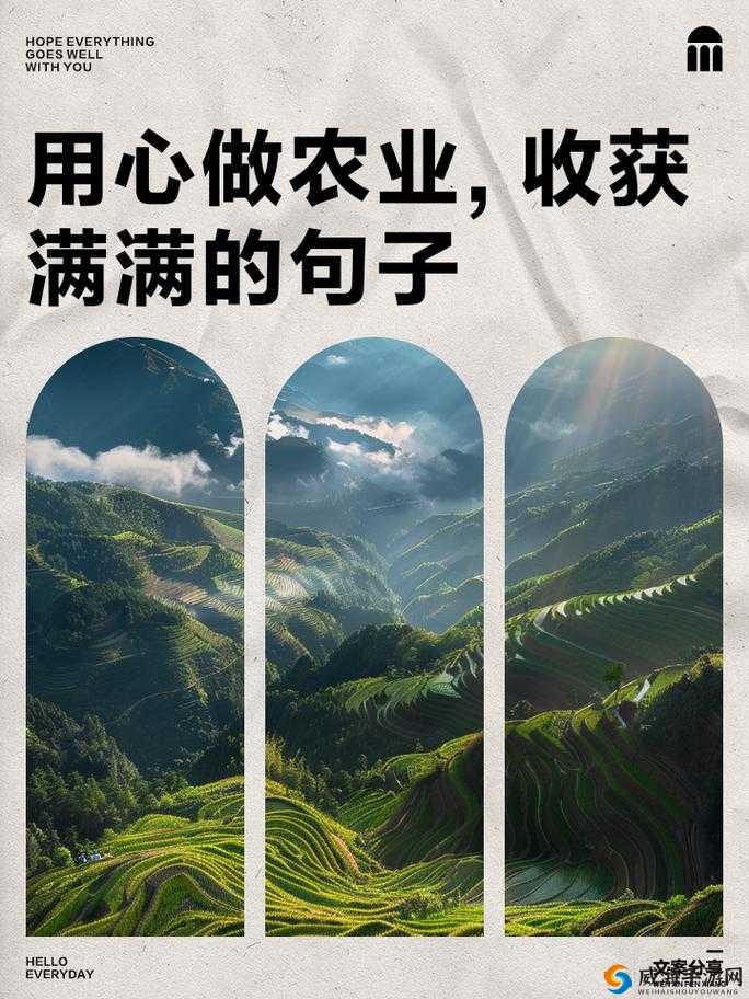 用心耕种妈妈那片肥沃土地以收获美好