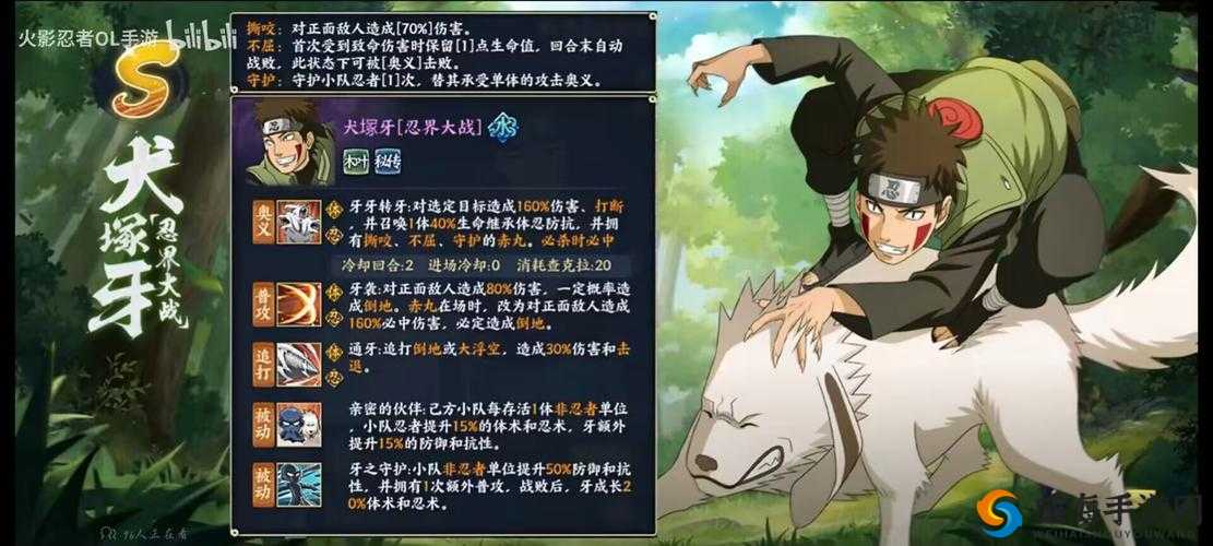 火影忍者OL手游犬冢牙怎么样?犬冢牙技能解析及其资源管理