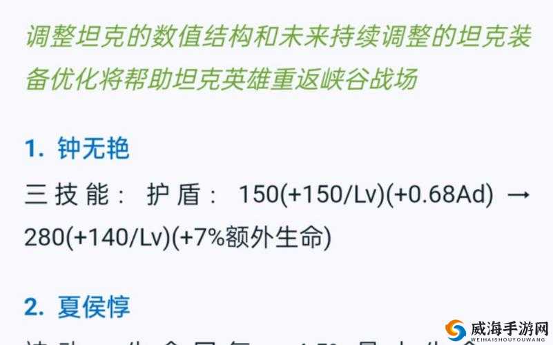 王者荣耀体验服钟无艳数值调整深度解析