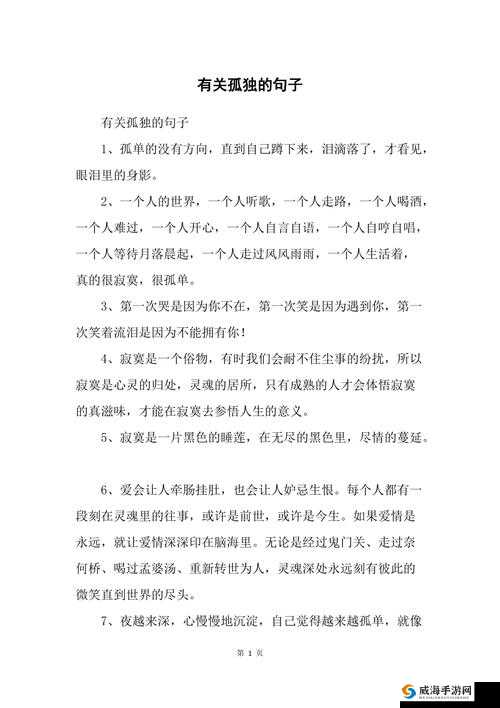 适合男人深夜孤独寂寞的句子重新开放-让心灵再次找到慰藉之所
