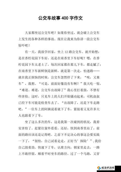 公交车系列合集 1 一 5:公交车的故事与精彩瞬间全记录