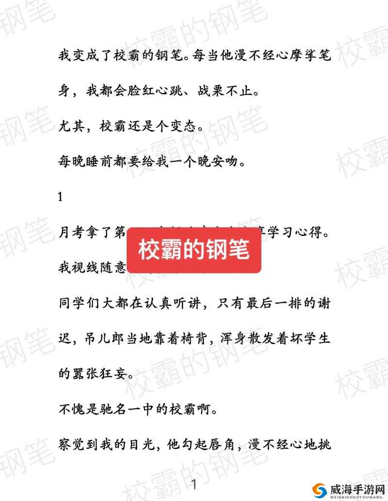 一个关于钢笔的校园霸总故事：gb 校霸夹钢笔的独特经历