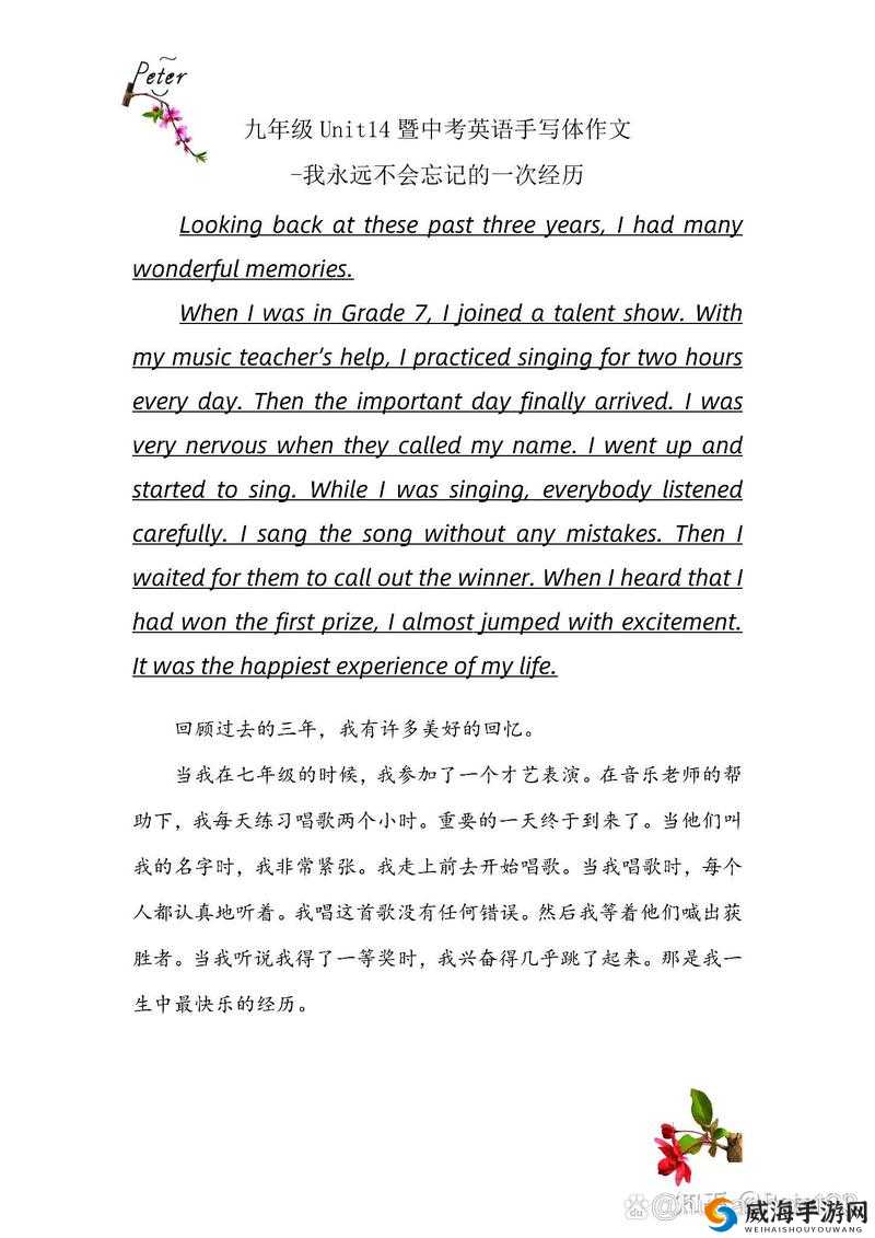 妹妹中考前让我 C 了 1 次：一场中考前的特殊经历