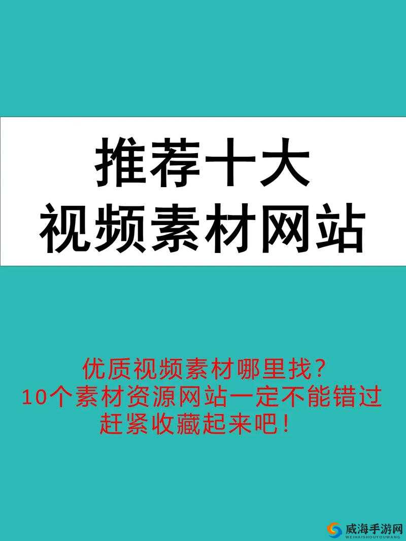 成品人视频推荐素材网站：汇聚丰富资源，满足你的创作需求