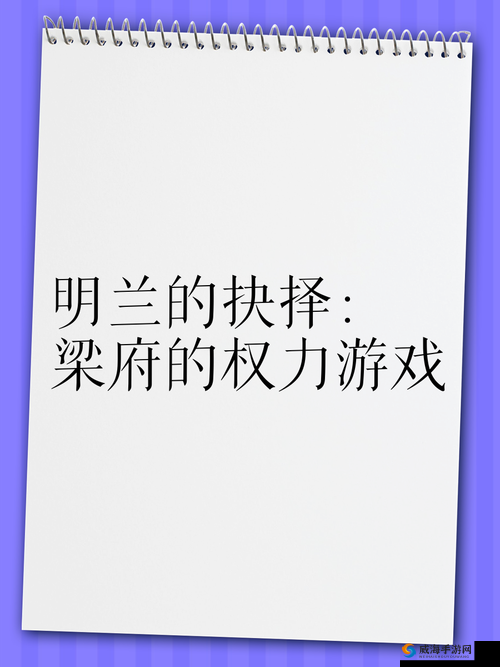 权力的游戏，纷争中的智慧与抉择