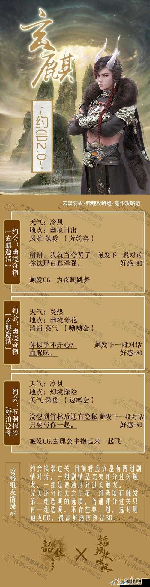 云裳羽衣玄麒书信春意盎然，解锁好感度飙升的对话秘籍