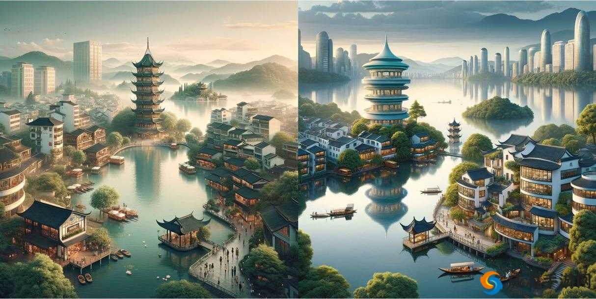 中式城池，古典韵味与现代创意的融合