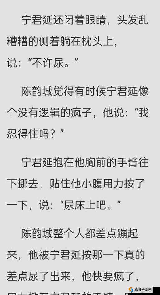 忘羡憋着尿按压肚子：一段不为人知的艰辛经历