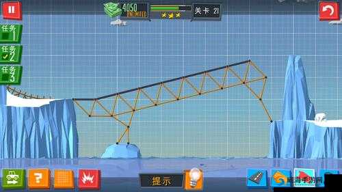 Build a Bridge第21关攻略，建桥专家的挑战与突破