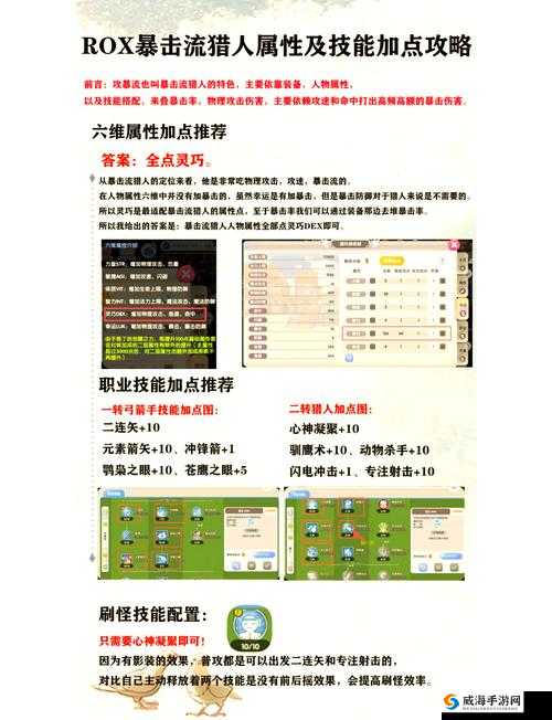 仙境传说RO手游，鸟弓猎人加点攻略