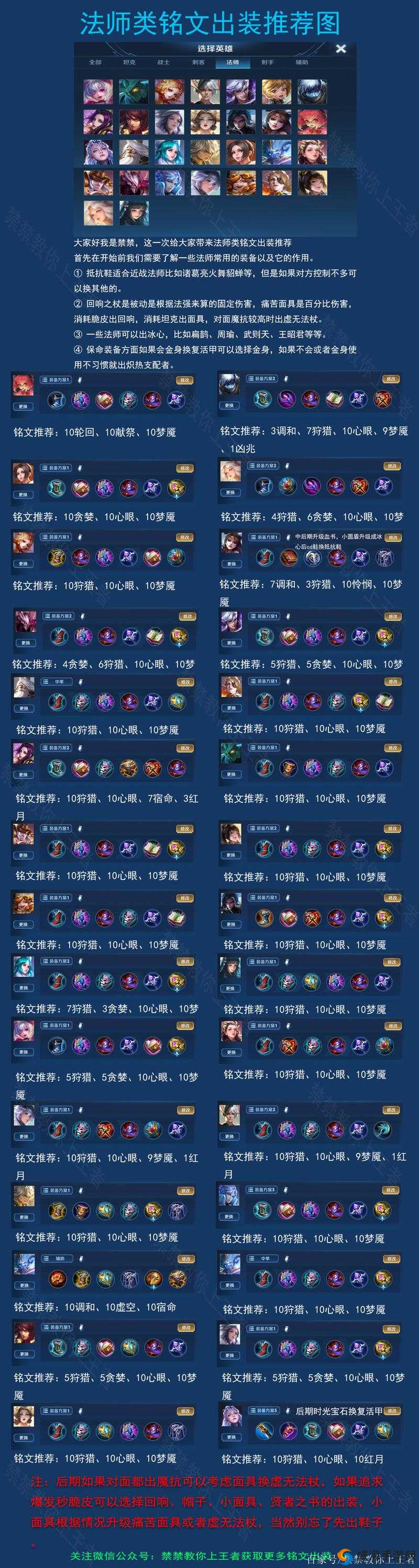王者荣耀法师铭文搭配与资源管理