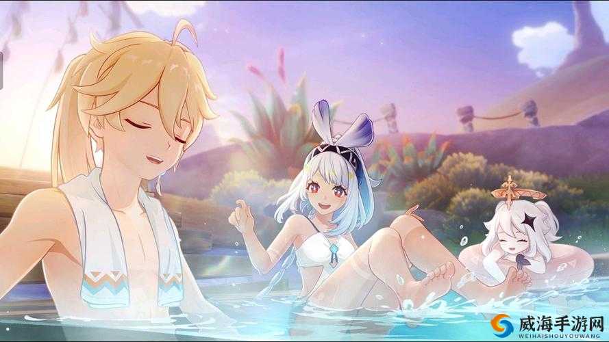 原神：旅行者与派蒙的温泉之旅