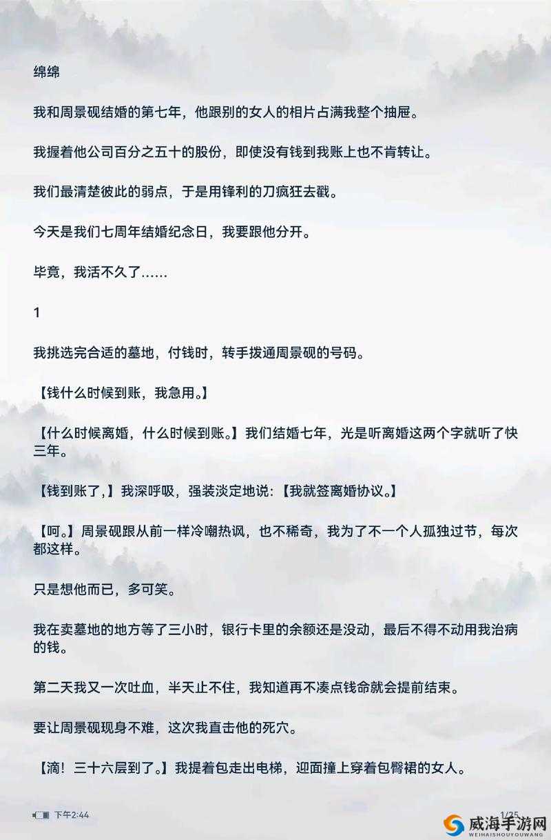 绵绵 by 词枝全文究竟讲述了什么？深度解读其精彩内容
